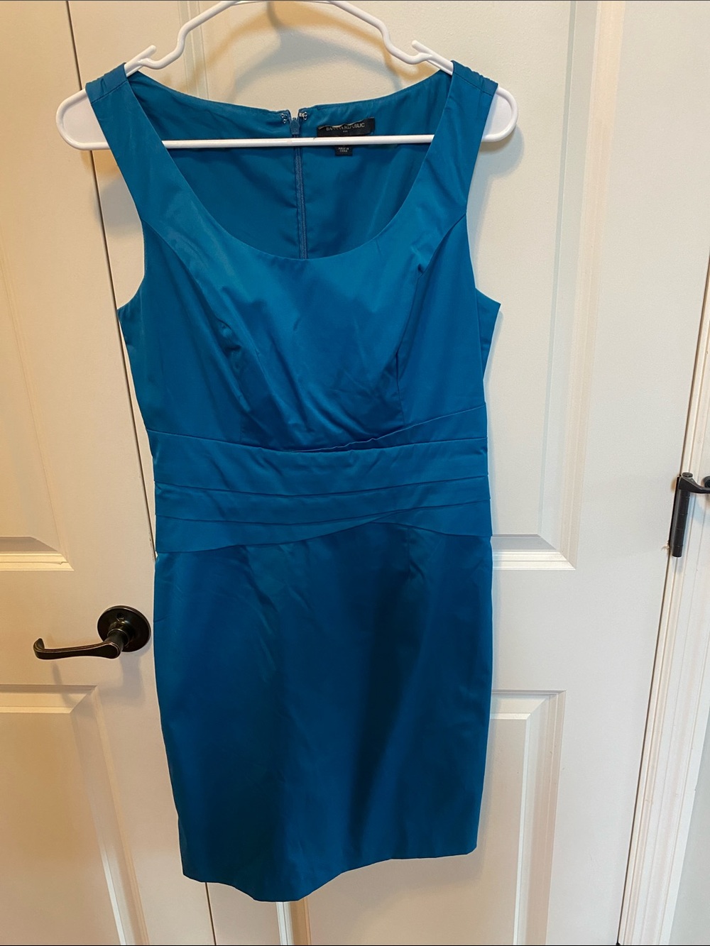 Banana Republic Teal Blue Sleeveless Sheath Dress